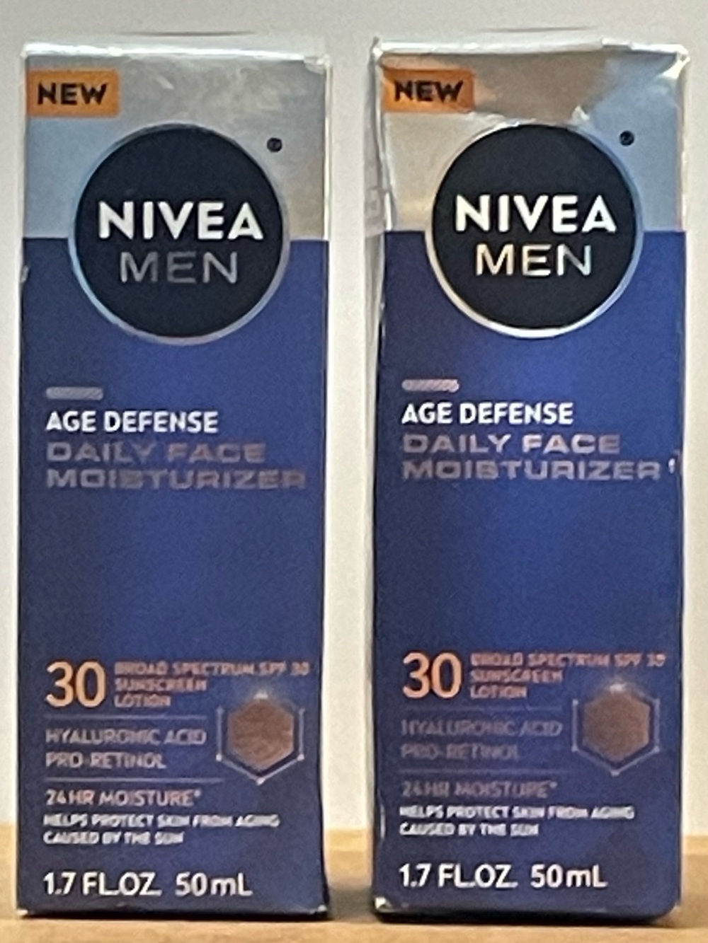 NIVEA Men Age Defense Daily Face Moisturizer SPF 30 — (Pack of 2)